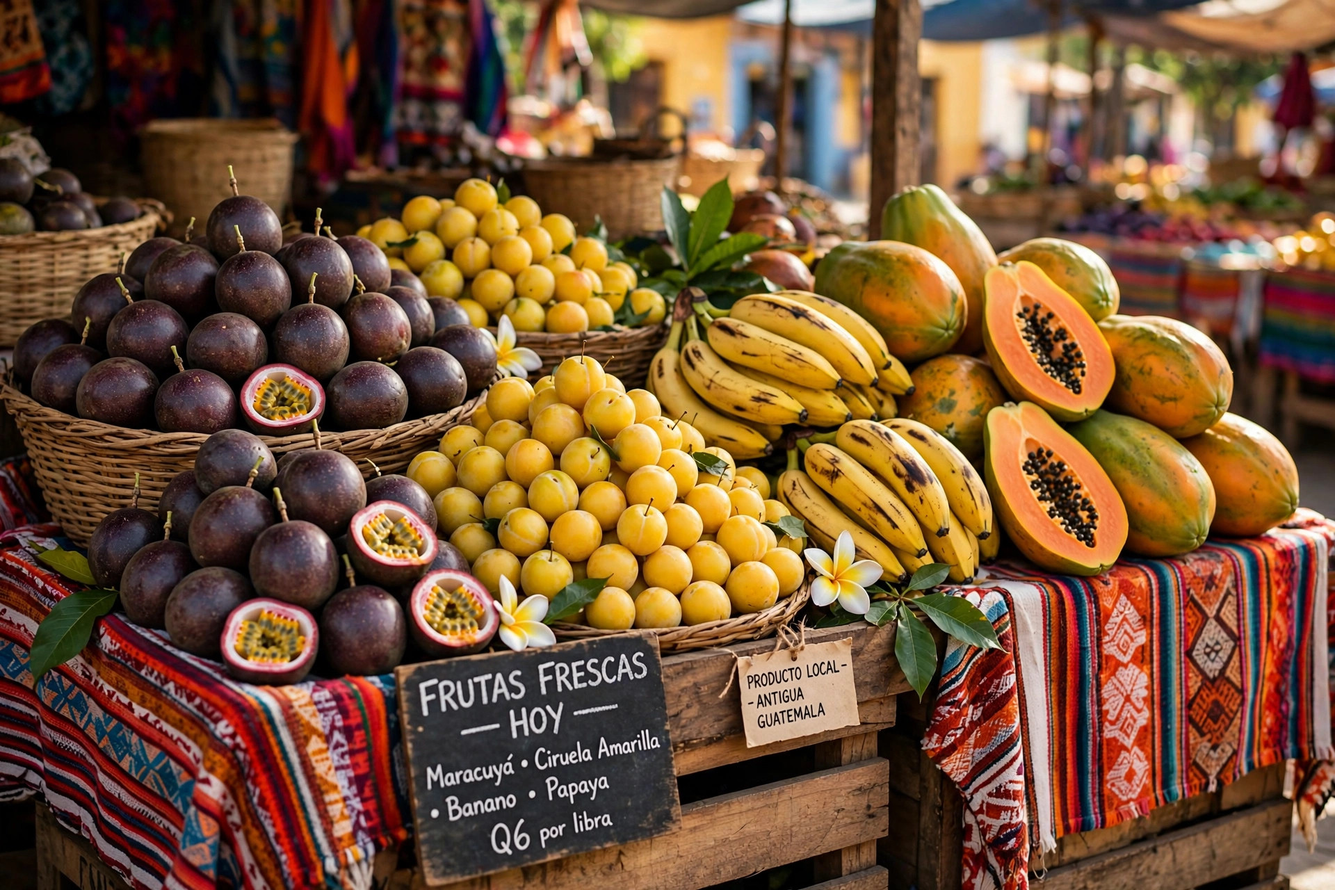 Tropical fruit at a Guatemalan market